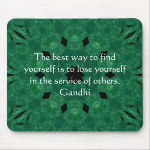 Gandhi inspirationsoffert om självhjälp musmatta