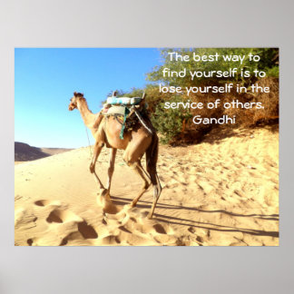 Gandhi inspirationsoffert om självhjälp poster