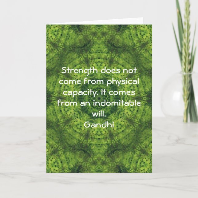 Gandhi inspirera Motivational Quotation Kort (Framsida)