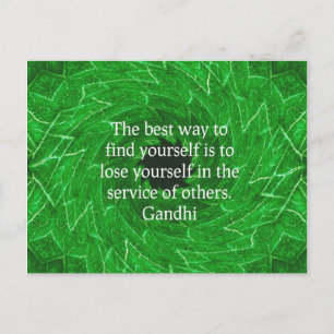 Gandhi Inspirerande Citat Om Självhjälp Vykort