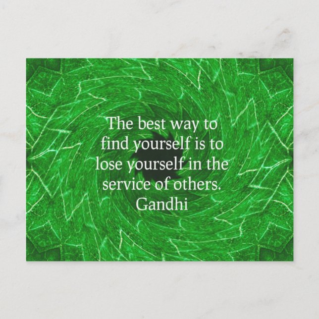 Gandhi Inspirerande Citat Om Självhjälp Vykort (Framsida)