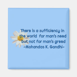 Gandhi jordcitationstecken magnet