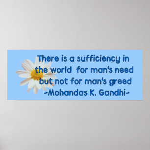 Gandhi jordcitationstecken poster