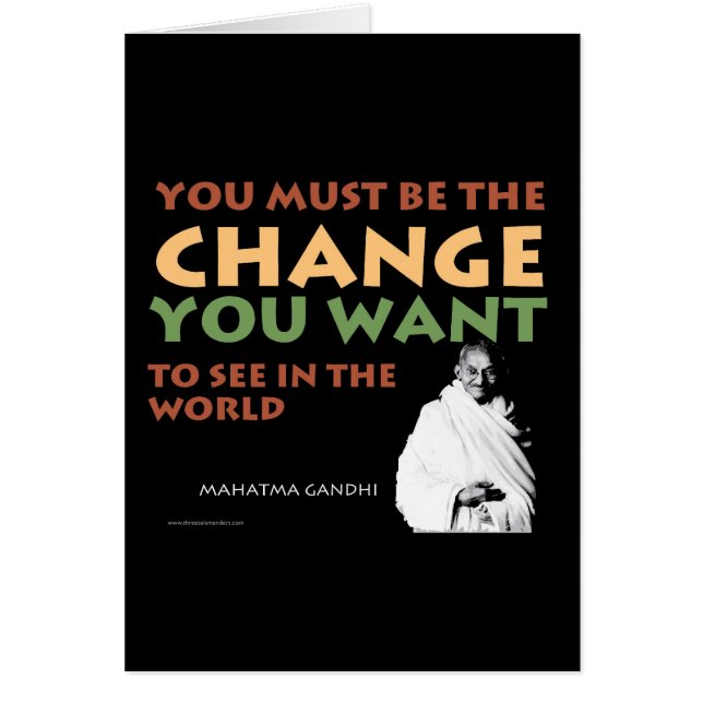 Gandhi kort (Framsidan)