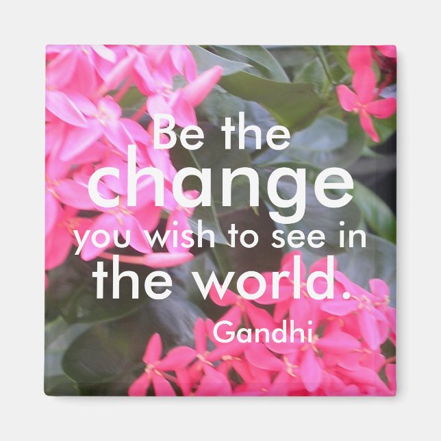 Gandhi Motivational Quotation Magnet (Framsidan)