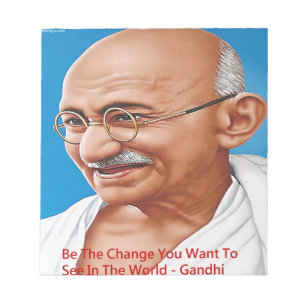 Gandhi och be om ändringsofferten anteckningsblock