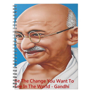 Gandhi och be om ändringsofferten anteckningsbok