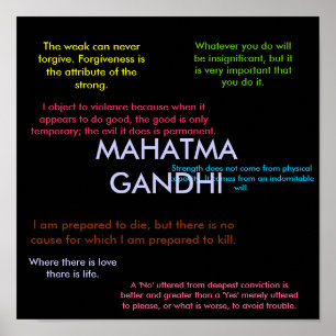 Gandhi-offerter Poster