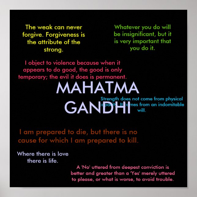 Gandhi-offerter Poster (Framsidan)
