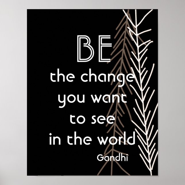 Gandhi-offertmotivet poster vara förändringen (Framsidan)