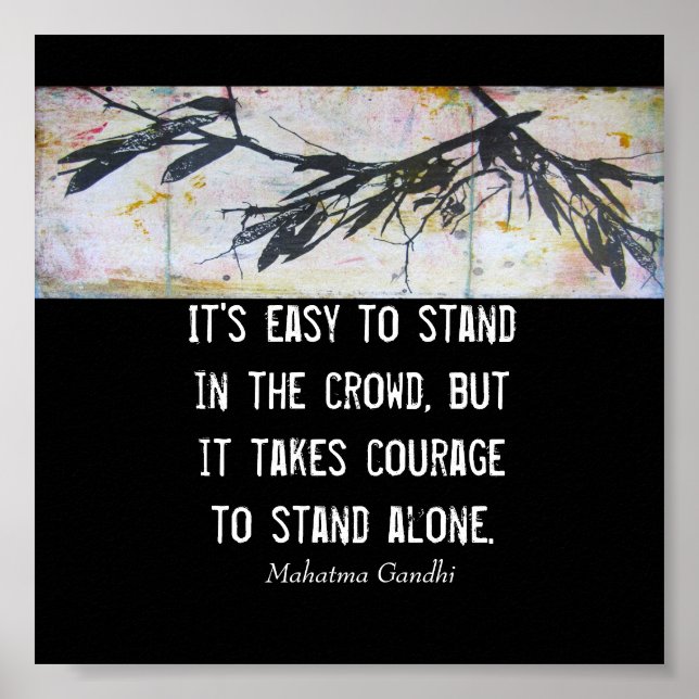 Gandhi om modet att citera naturkonst poster (Framsidan)