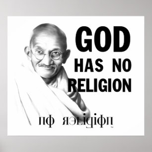 Gandhi på gud poster