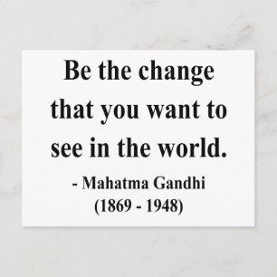 Gandhi Quote 1a Vykort