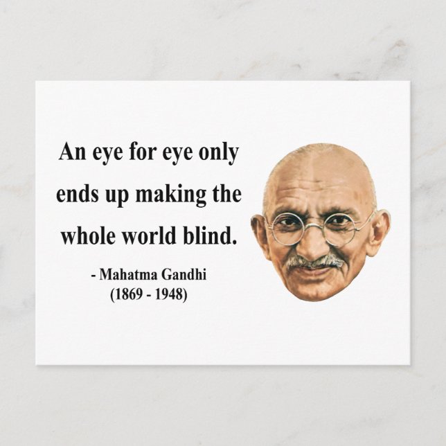Gandhi Quote 3b Vykort (Framsida)