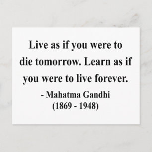 Gandhi Quote 4a Vykort