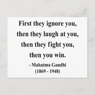 Gandhi Quote 5a Vykort