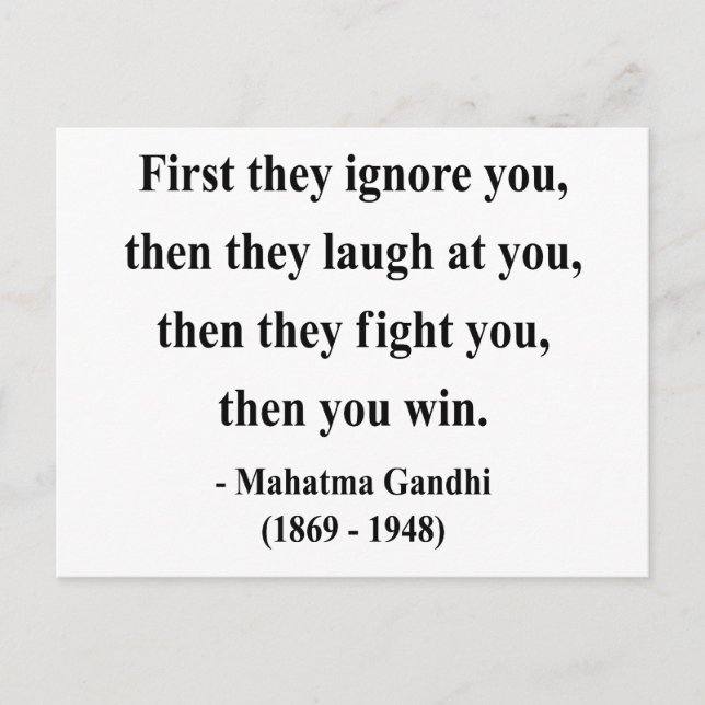 Gandhi Quote 5a Vykort (Framsida)