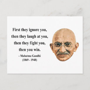 Gandhi Quote 5b Vykort