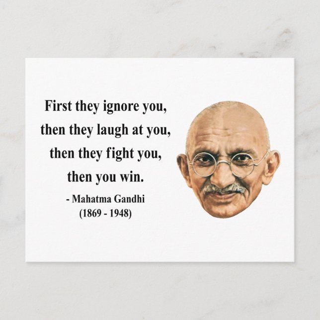 Gandhi Quote 5b Vykort (Framsida)
