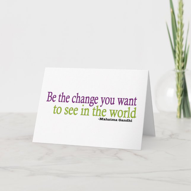 Gandhi Quote Kort (Framsida)