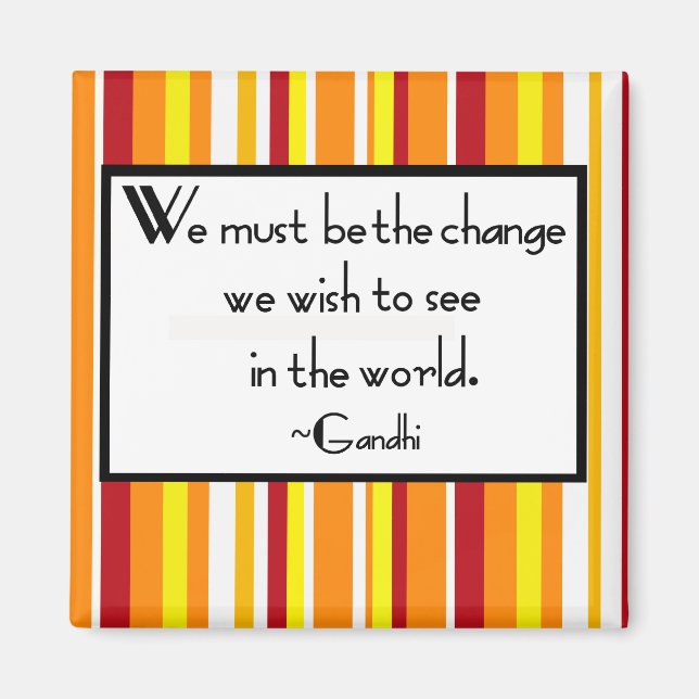 Gandhi Quote Magnet (Framsidan)