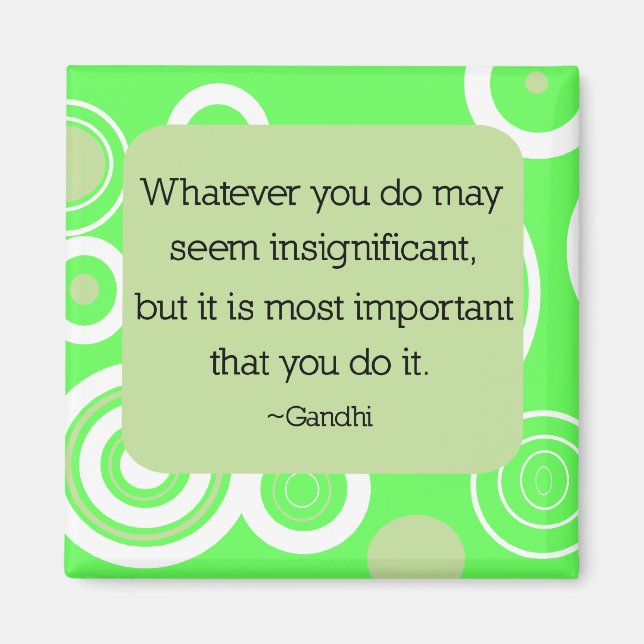 Gandhi Quote Magnet (Framsidan)
