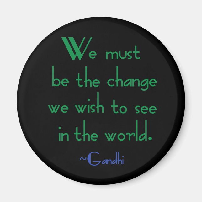 Gandhi Quote Magnet (Framsidan)