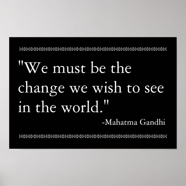 Gandhi Quote Poster (Framsidan)