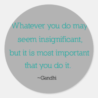 Gandhi Quote Stickers Runt Klistermärke