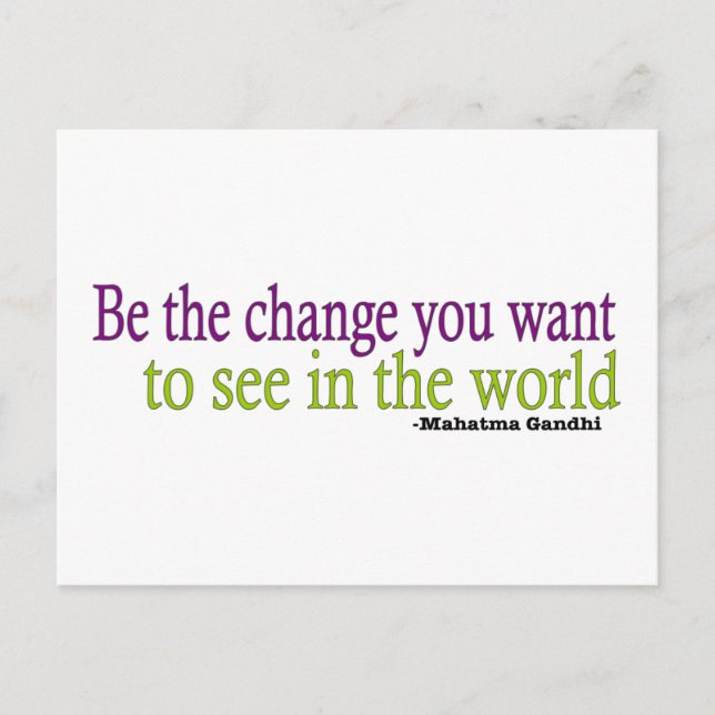 Gandhi Quote Vykort (Framsida)