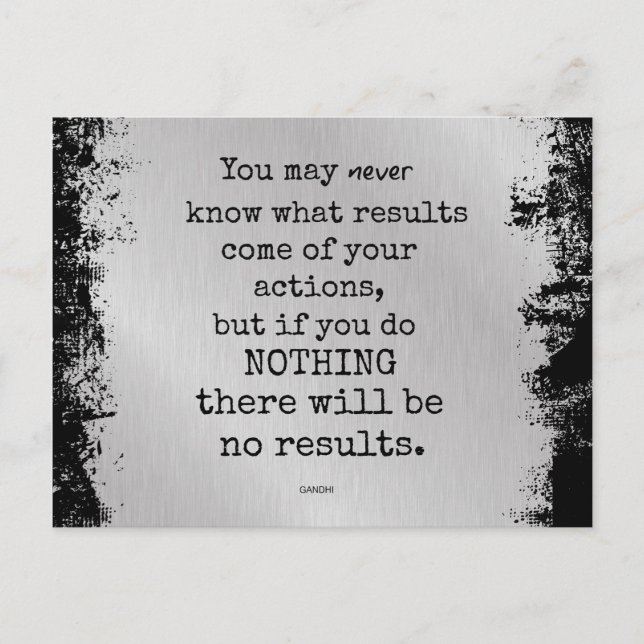 Gandhi Quote Vykort (Framsida)