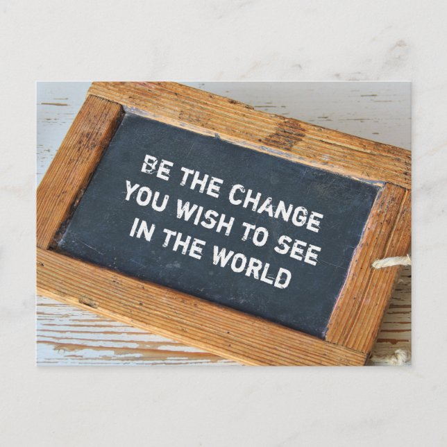 Gandhi - Sein der Wandel Vykort (Framsida)