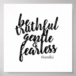 Gandhi, som motiv, var rädd för textdesign poster