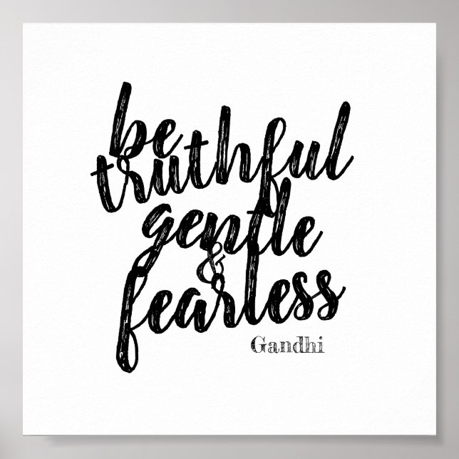 Gandhi, som motiv, var rädd för textdesign poster (Framsidan)