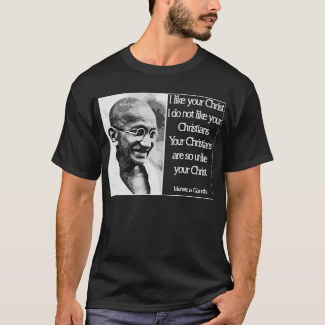 Gandhi t-skjorta t shirt (Framsida)