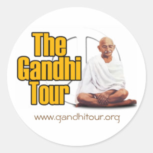 Gandhi turnerar klistermärken