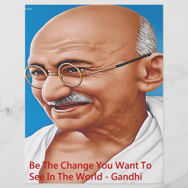 Gandhi & Var Förändringen Citat (Framsida)