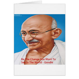 Gandhi & Var Förändringen Citat Hälsningskort