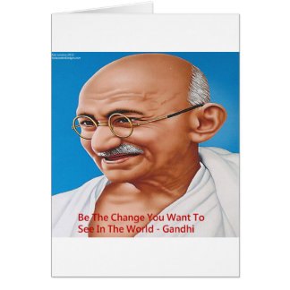 Gandhi & Var Förändringen Citat Hälsningskort