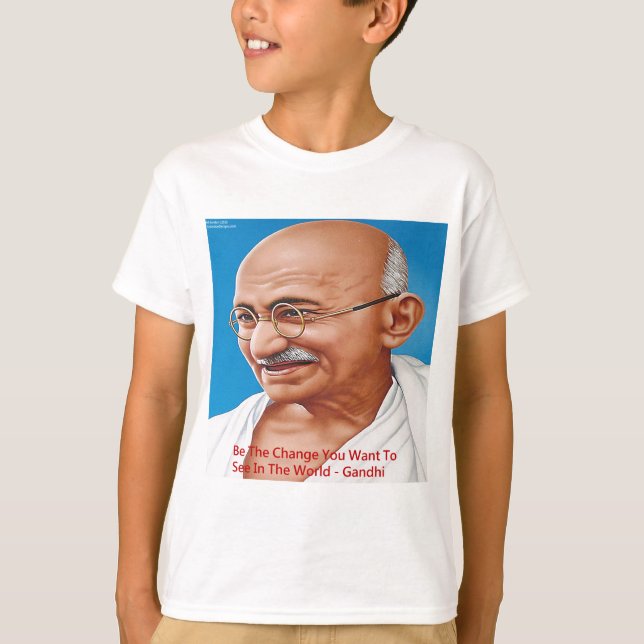 Gandhi & Var Förändringen Citat T-shirt (Framsida)