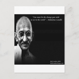 Gandhi Var Förändringen Visdoms Citat Vykort
