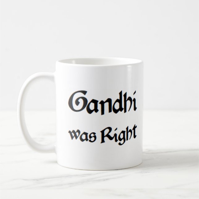Gandhi var höger kaffemugg (Vänster)