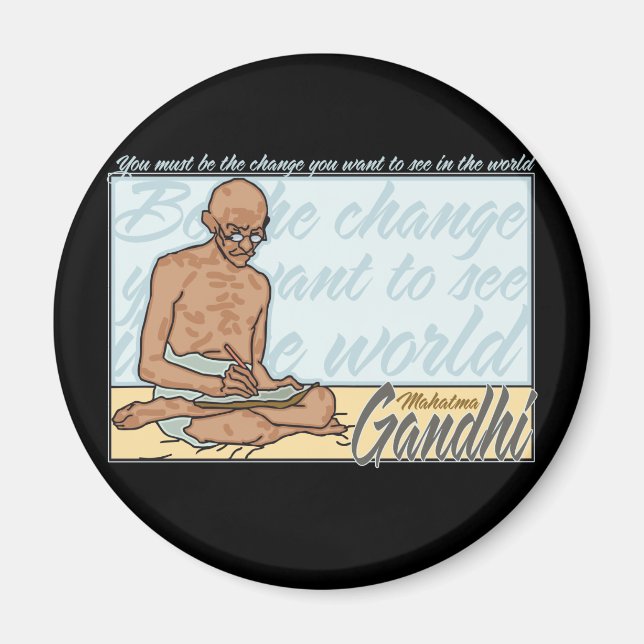 Gandhi vara ändringsoffert magnet (Framsidan)