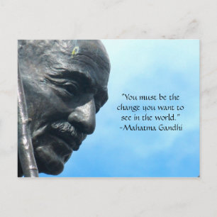 Gandhi-vykort - du måste vara förändringen... vykort