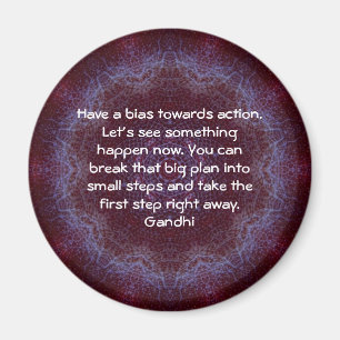 Gandhi Wisdom Quotation om handling Magnet