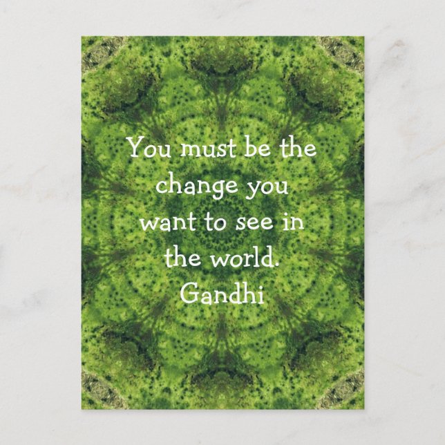 Gandhi Wisdom Quoting Say Vykort (Framsida)