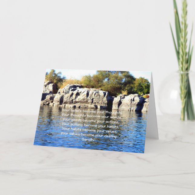 Gandhi Wisdom säger citat om Destiny Kort (Framsida)
