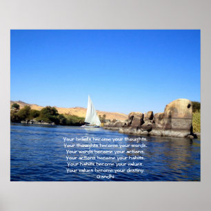 Gandhi Wisdom säger citat om Destiny Poster