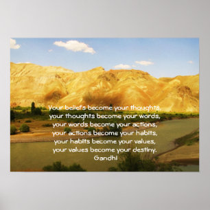 Gandhi Wisdom säger citat om Destiny Poster