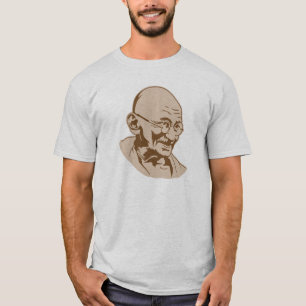 gandhiindia stencilerar det retro porträtt t shirt